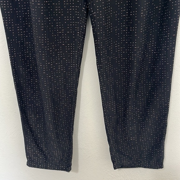 Eileen Fisher Pull On Pant Women's S Gray Small Pink Elongated Dots Tapered Leg - Picture 3 of 12